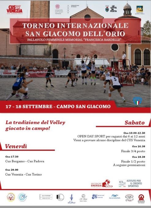 VENEZIA: IL TROFEO CUS DI VOLLEY TORNA IN CAMPO SAN GIACOMO